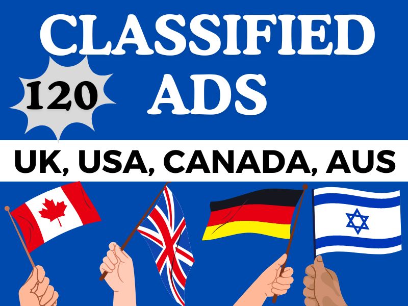 I Will manually submit 120 classified ads in the UK, ...