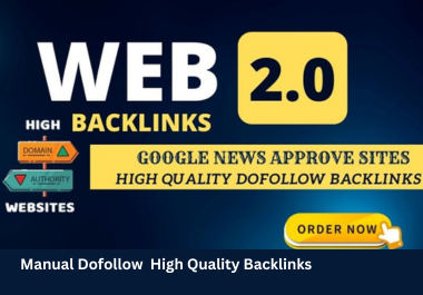 I will manual Dofollow 30 web 2.0 High Quality backli...