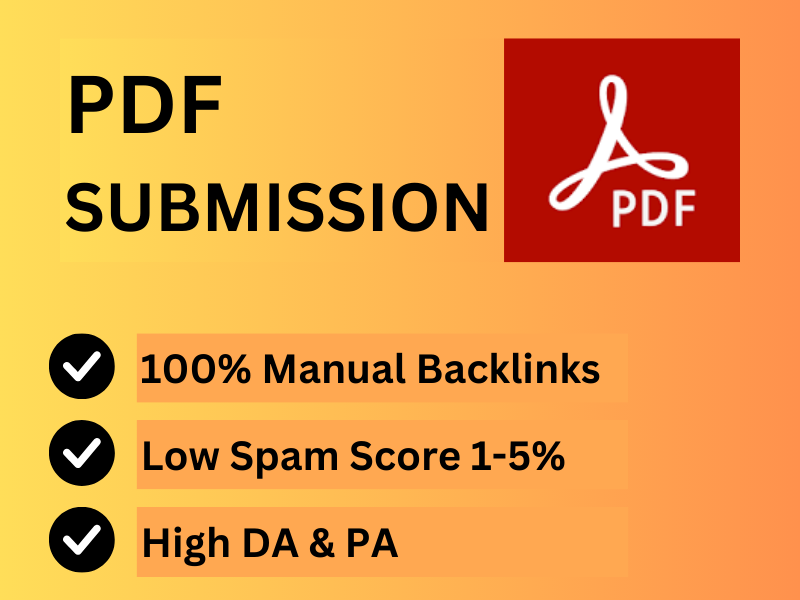I will do 100 manually PDF submission to the top high...