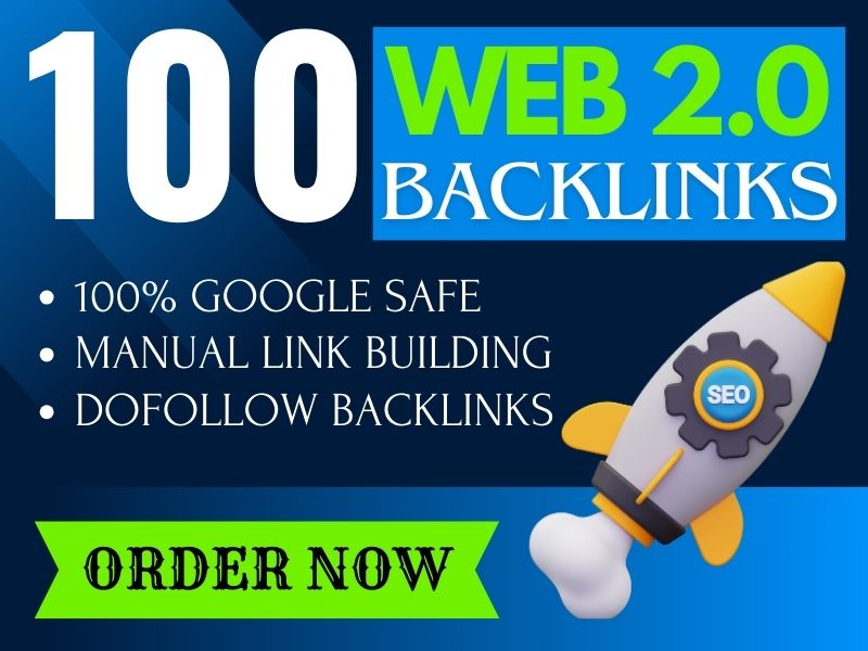 I will do high authority 100 web 2.0 backlinks for yo...