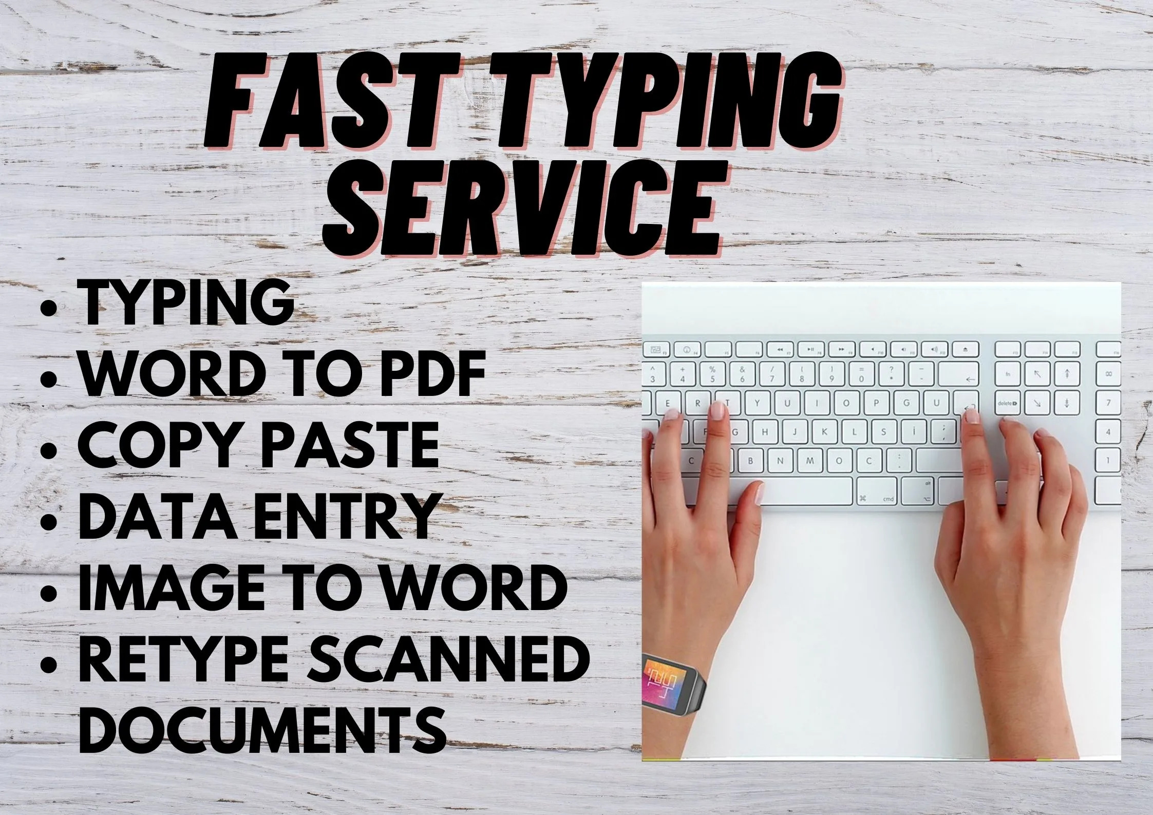 I can do typing work pdf to word image to word