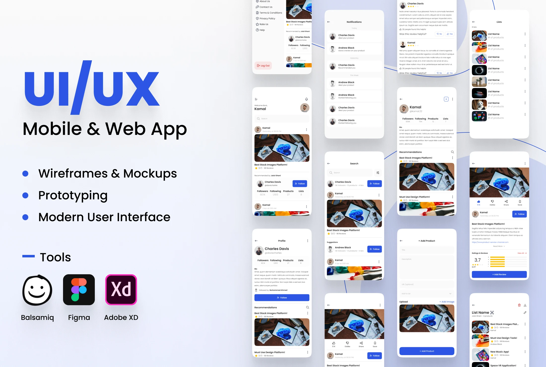 I will ui ux design mobile ui design or website ui ux...