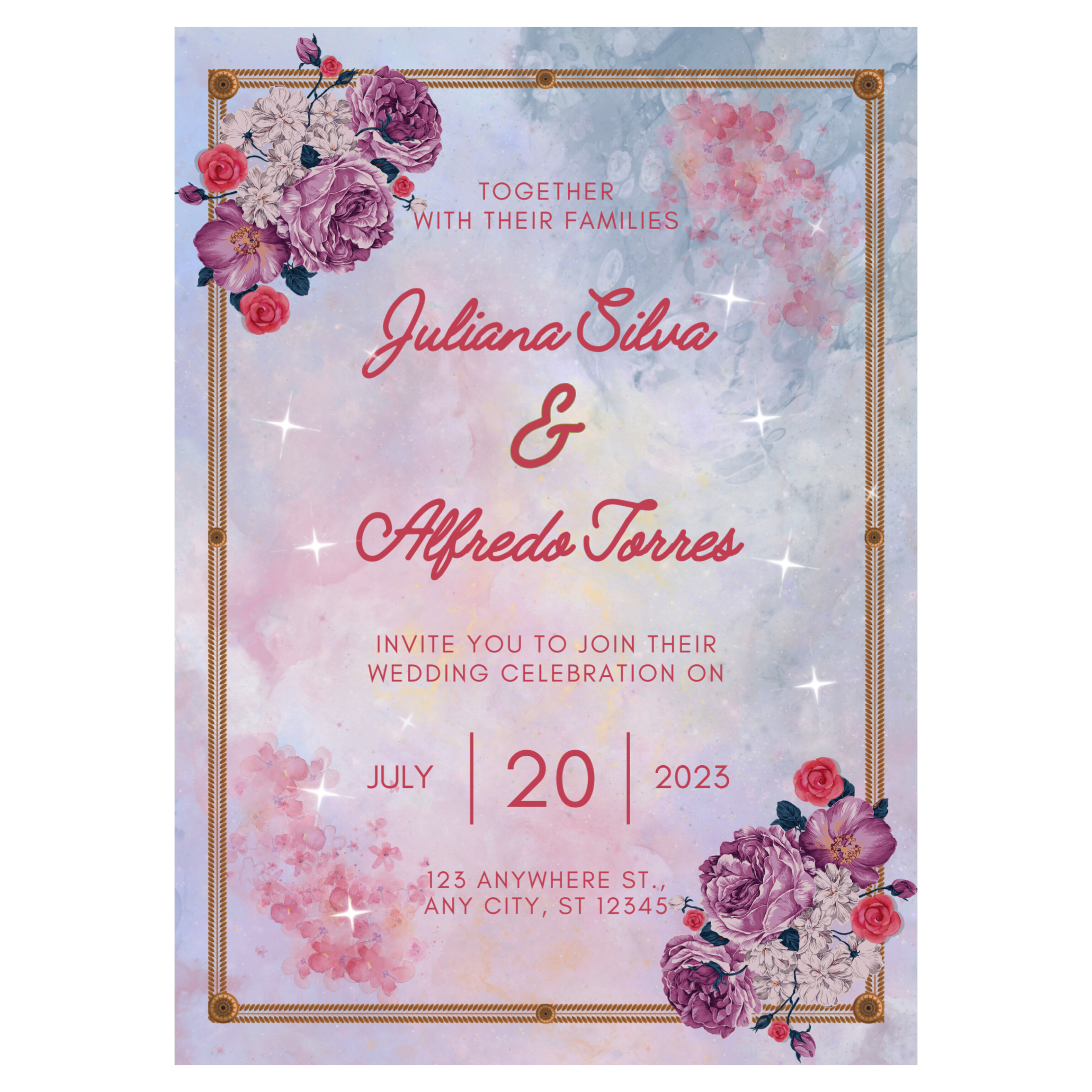 I will design attractive and unique wedding card in j...