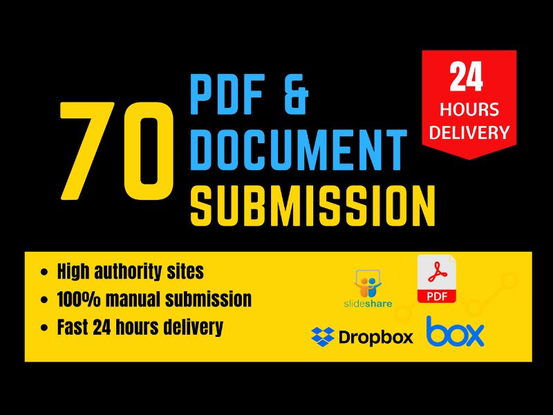 I will do PDF submission manually on 70 high da docum...