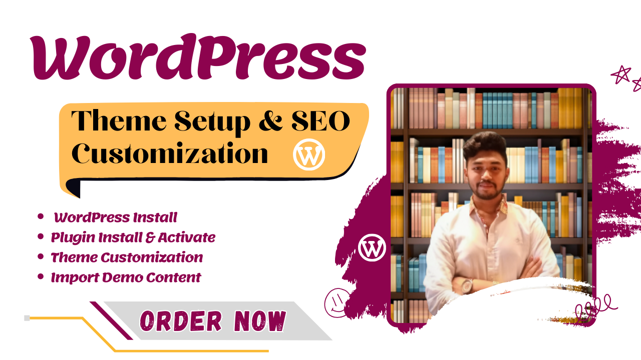 I will expertly set up and customize your WordPress t...