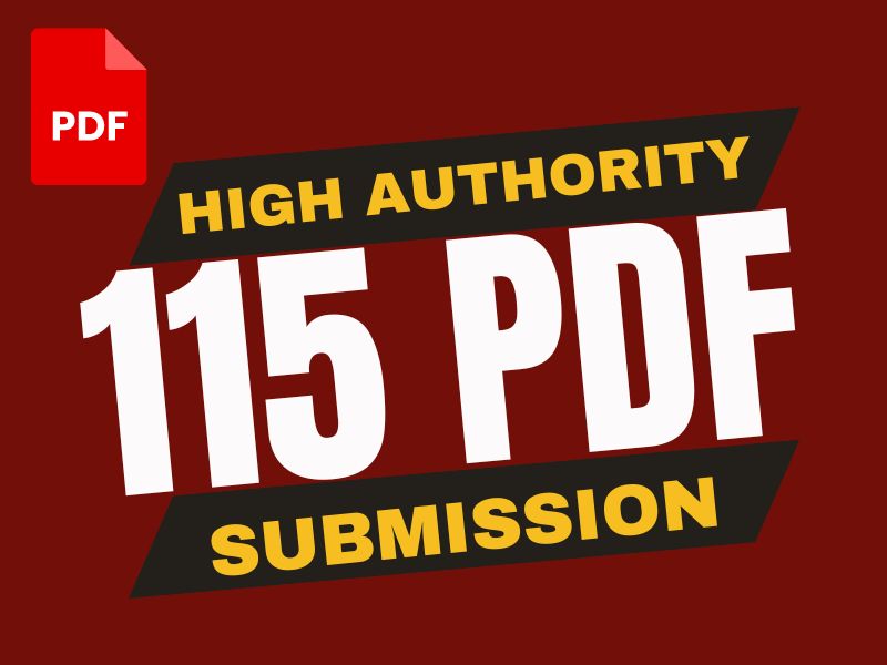 I will provide 115 pdf submission backlinks to 115 do...