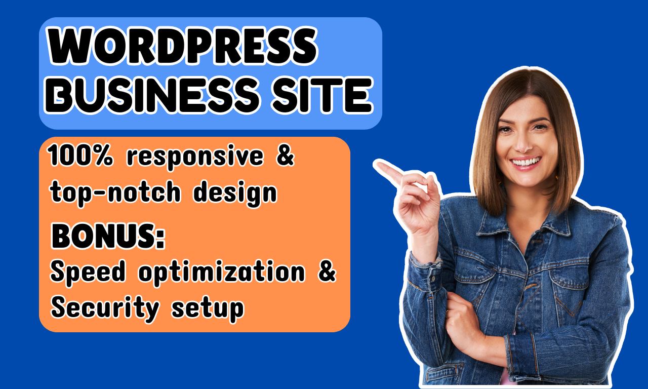 I will create responsive wordpress business site for ...