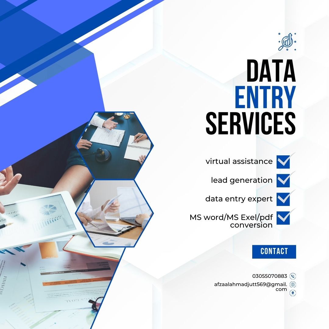 I will do data entry, lead generation, virtual assist...