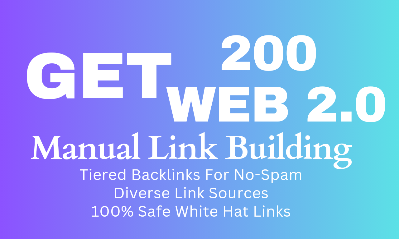 I will create manual 200 web 2.0 High Authority Backl...