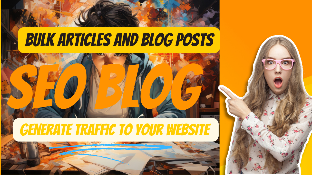 I will write bulk articles and blog posts, wordpress...