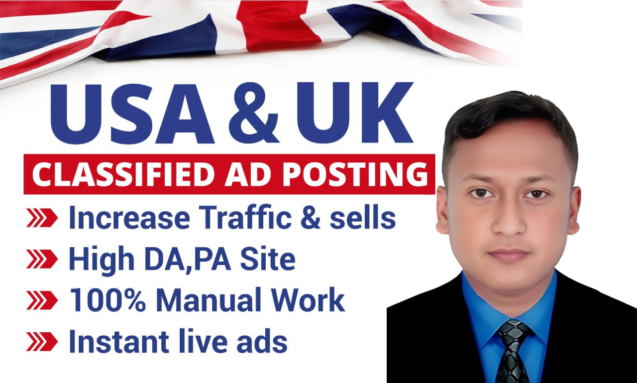 build 50 ads posting backlinks and USA UK ASU Canada ...