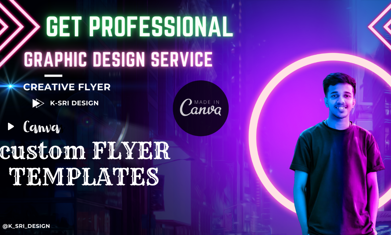I Will do creative flyer design using canva and photo...