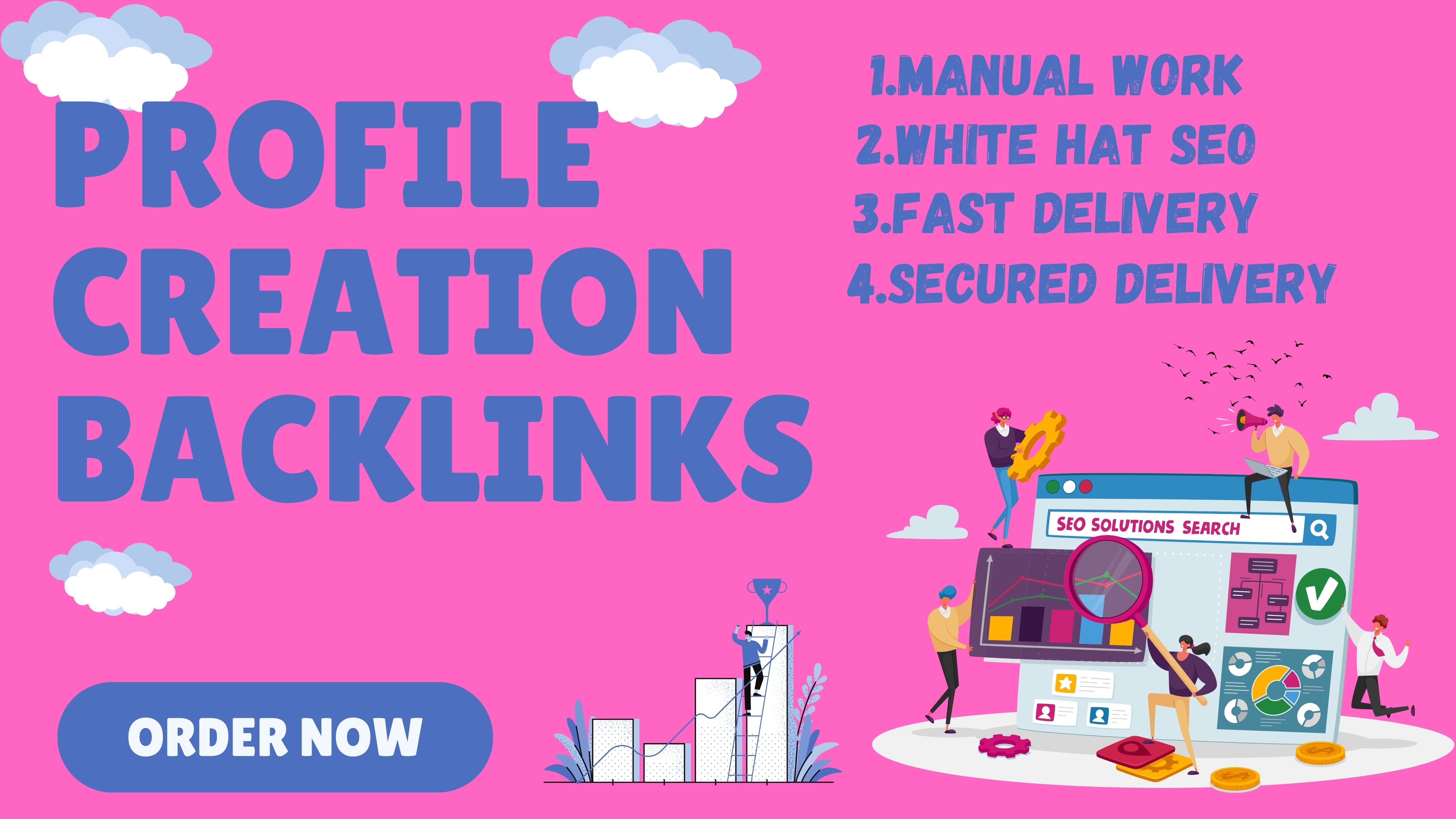 I will do 100 profil creation backlink with high DA i...