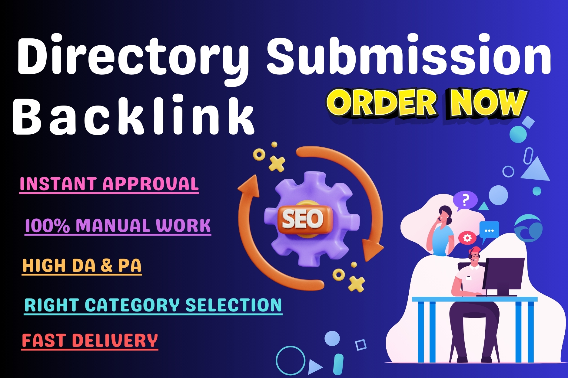 I will do 150 directory submission backlinks for webs...