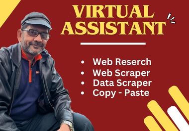 I will do professional virtual assistant for web rese...