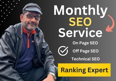 I will give complete monthly SEO services for ranking...