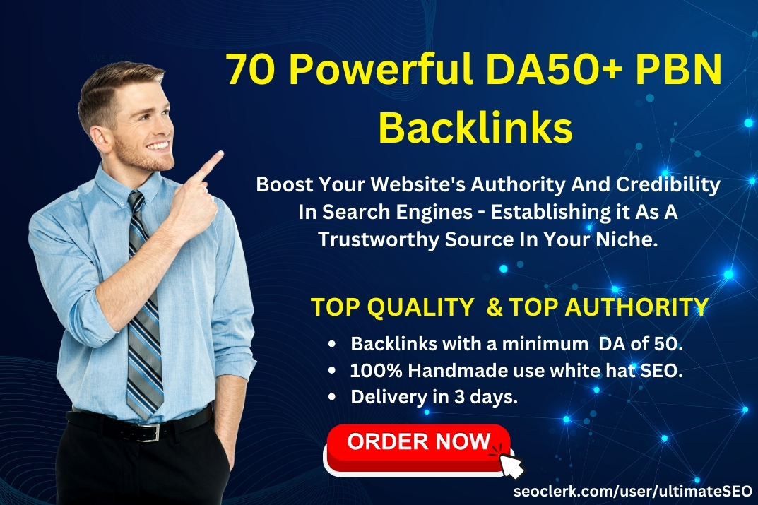 70 Powerful High DA50+ PBN backlinks to make your sit...