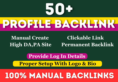 I Will build 50 High Da Profile Backlinks with white ...