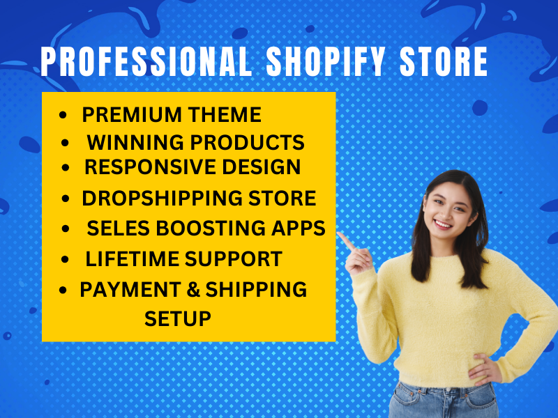 I will create dropshipping store and e-commerce Websi...