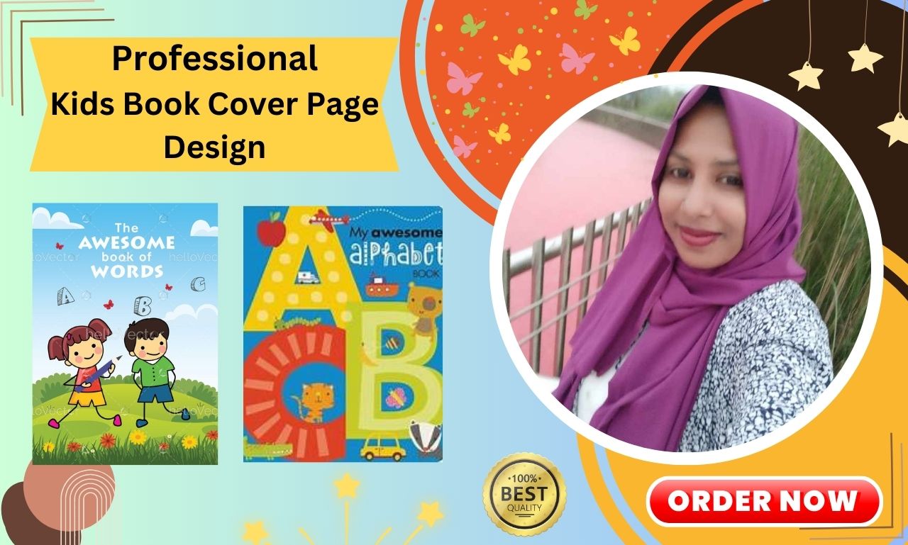 I design children's book covers, coloring book cover...