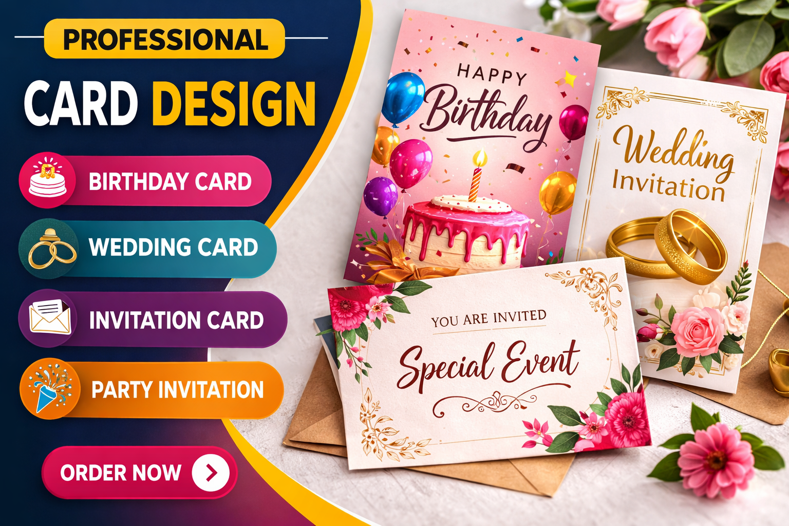 I will design beautiful and creative Birthday Card, ...