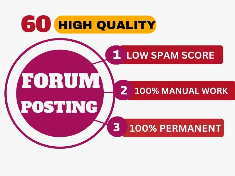 I will manually create 60 forum posting backlinks on ...