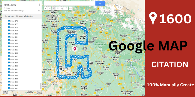 I will create 1600 Google map citation for successful...