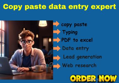I will do proper copy-paste, excel data entry, and ...