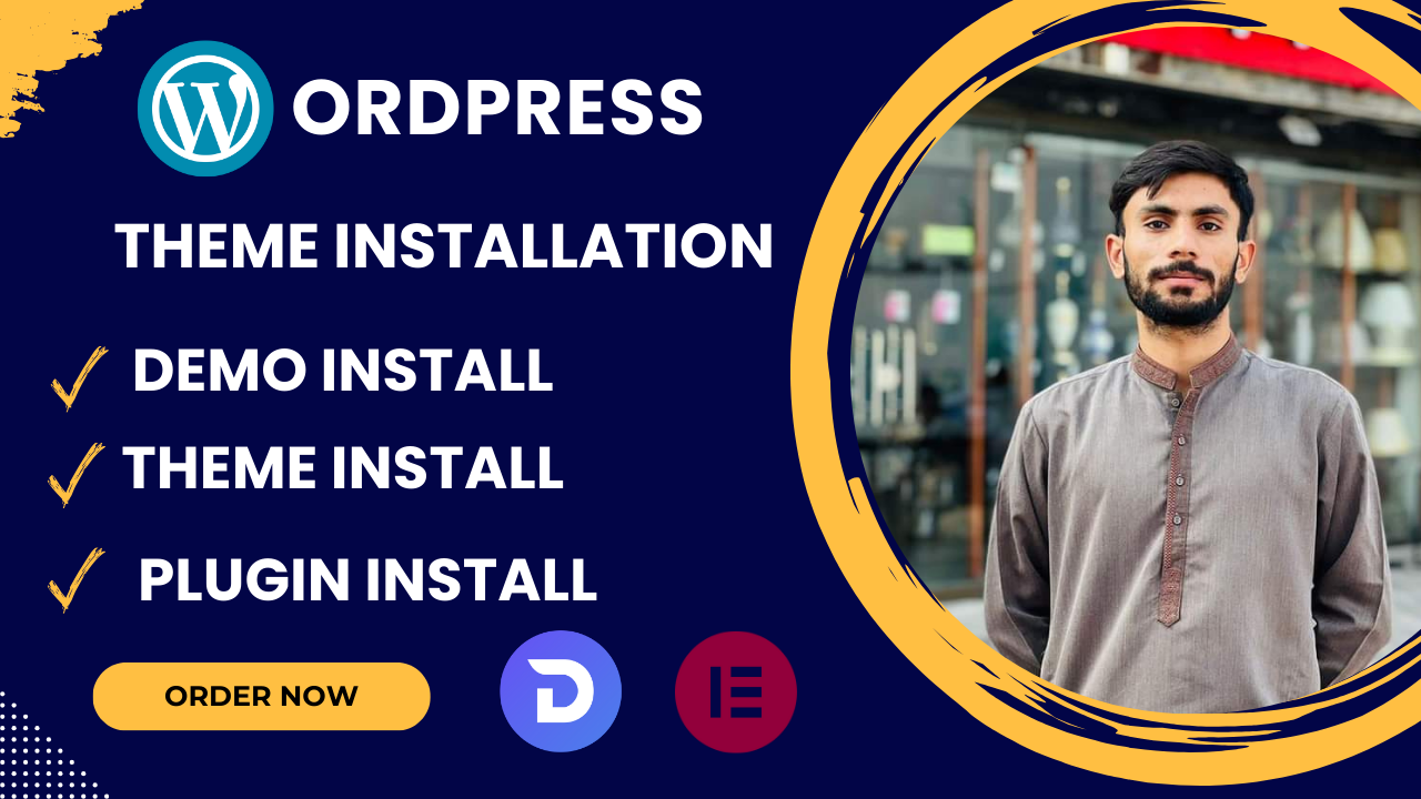 WordPress theme installation basic seo and demo impor...