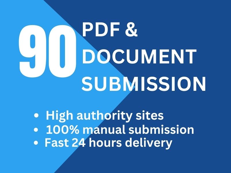 I will do pdf submission to top 90 document sharing d...
