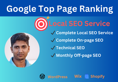 I will provide google ranking local SEO service and G...