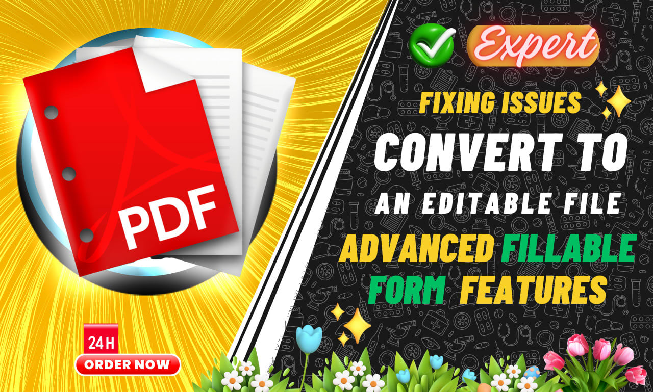 I will fix PDF or word file and convert your document...