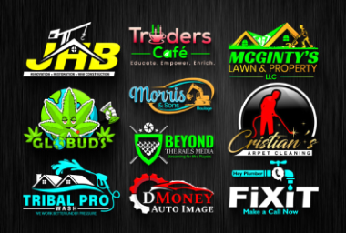 create amazing modern trendy business logo design red...