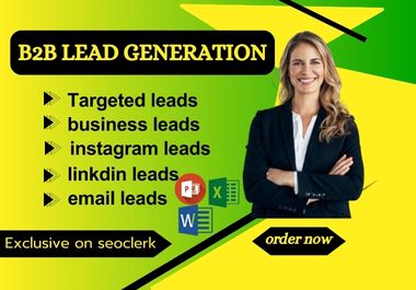 I will provide b2b lead generation, email leads and ...