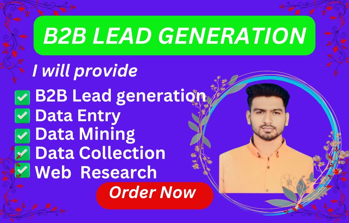 I will provide you Data Entry, B2B Lead, data mining,...