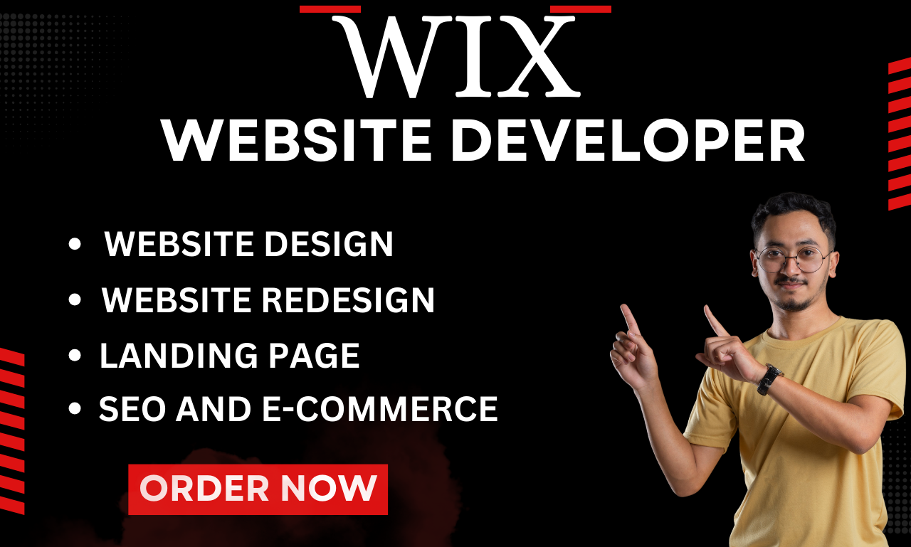 I will design wix website and redesign your business ...