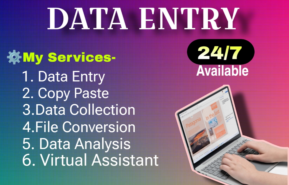 I will do Data Entry, Copy Paste, Web Research and ...