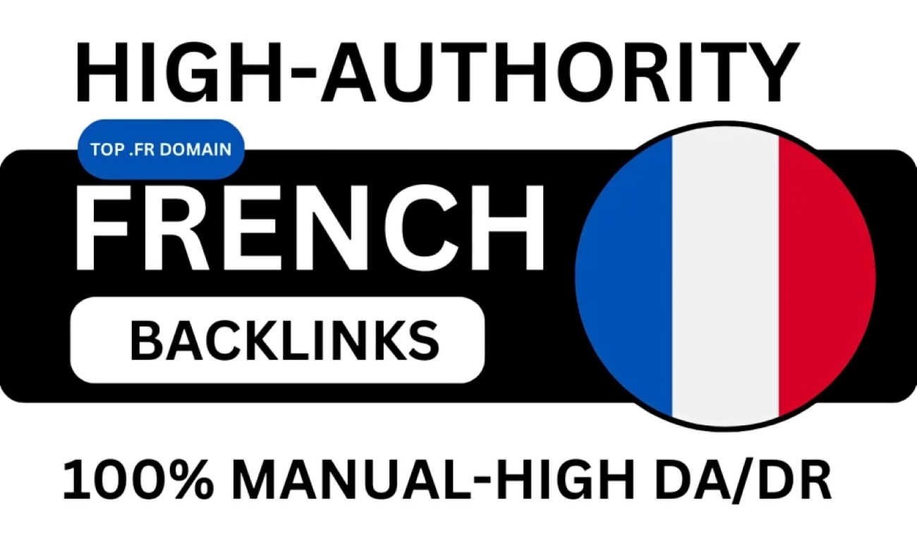 I will do high authority 26+ French DA90 Do-follow li...