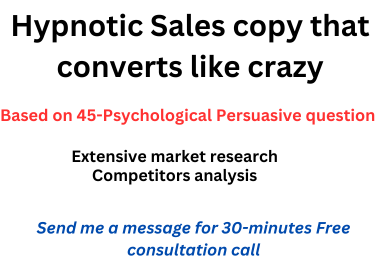 I'll copywrite a high-converting sales copy for your ...