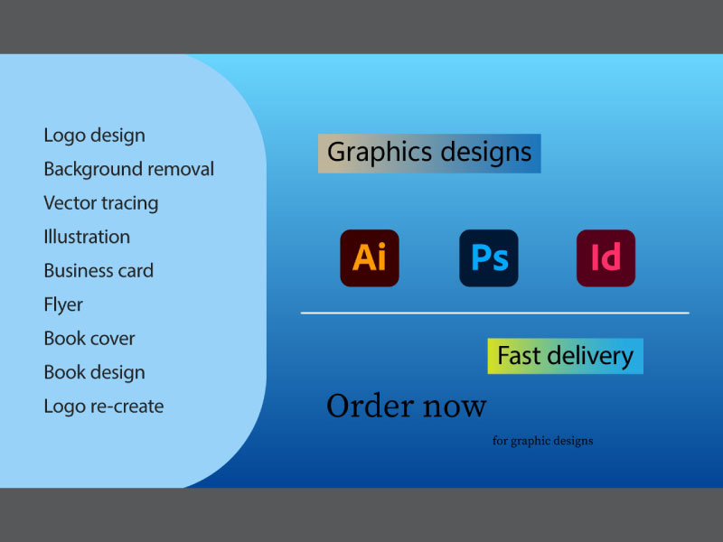 I will do graphics designs professionally