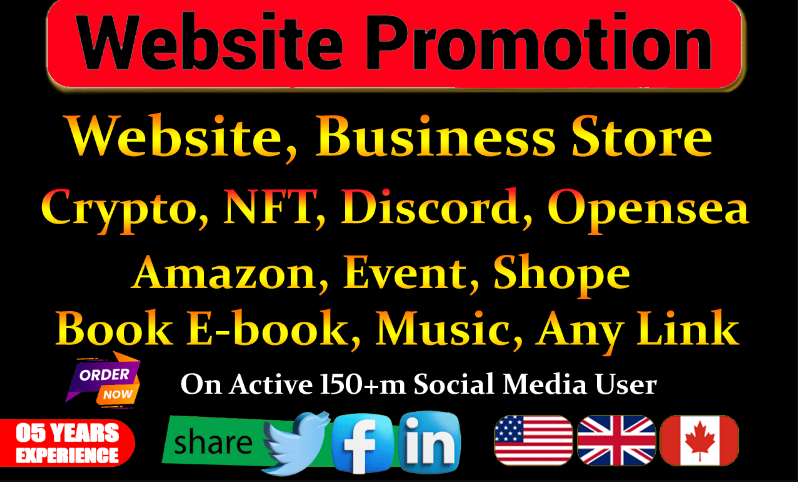 Get super fast organic Website Promotion, Traffic fo...