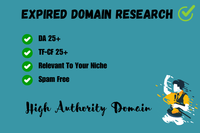 I will research niche related quality expired domain ...