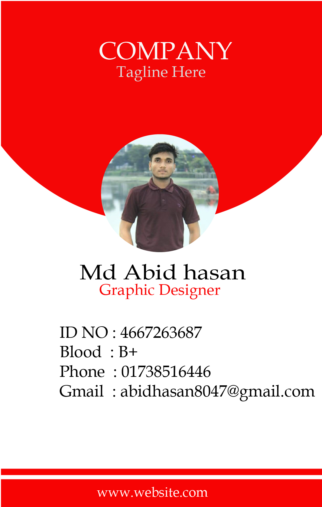 I will be personal professional id card designer