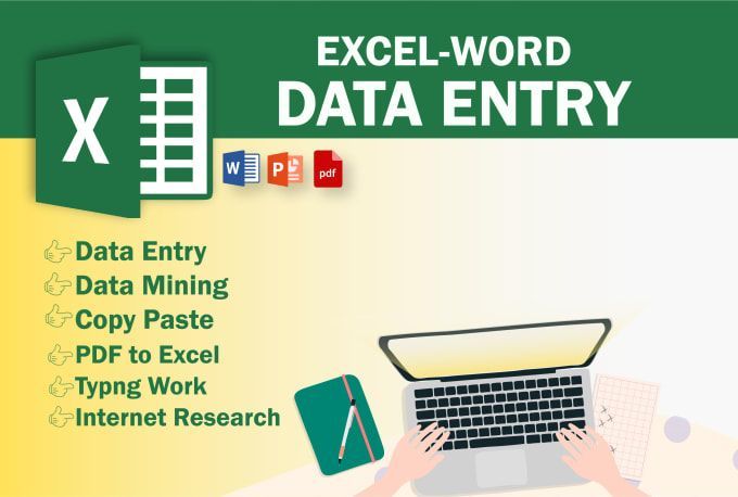 I will do data entry, internet research, data minin...