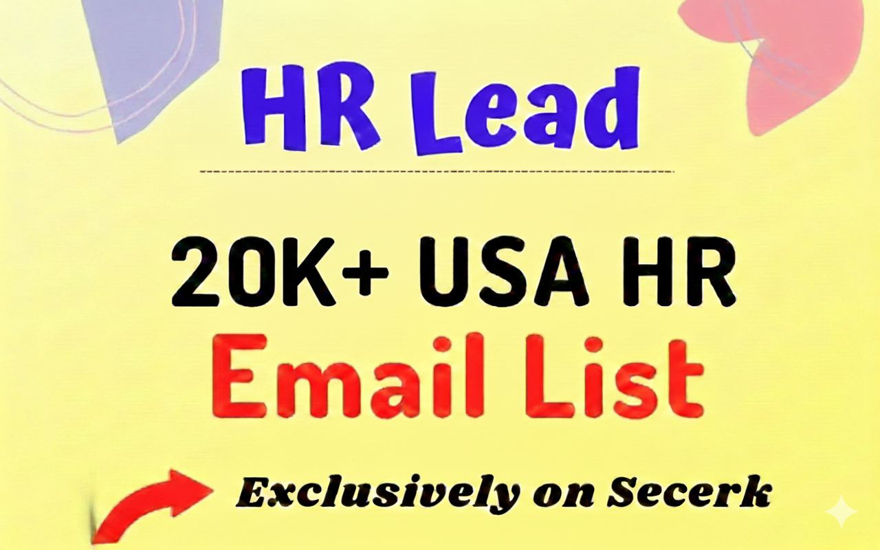 20,000 USA HR Leads Human Resources Verified Email Li...