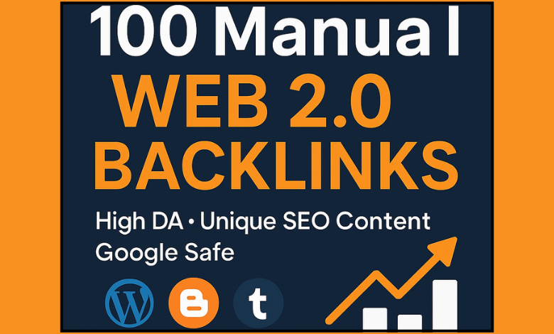 I will manually build 100 high DA Web 2.0 backlinks w...