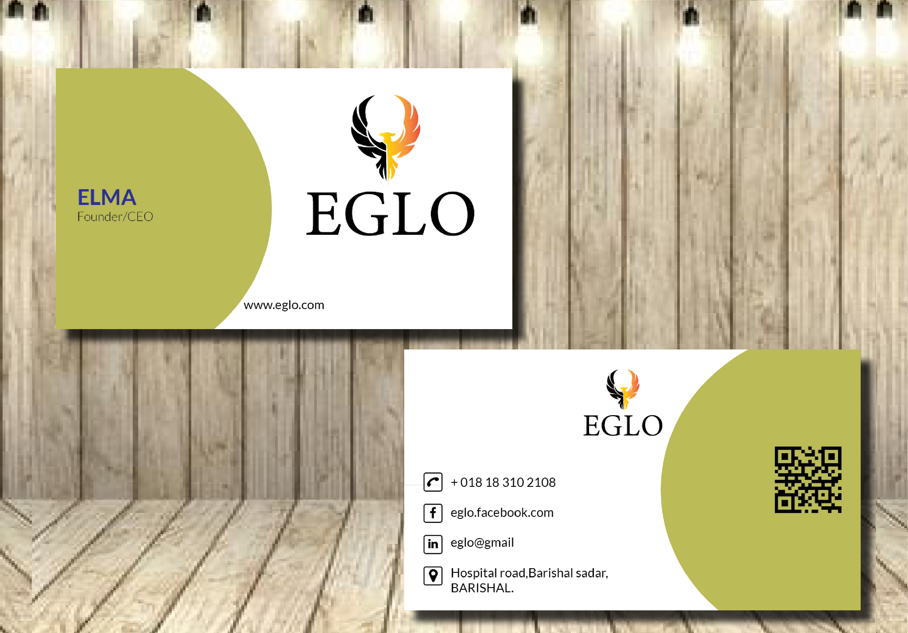 I will design professional minimalist modern two-side...