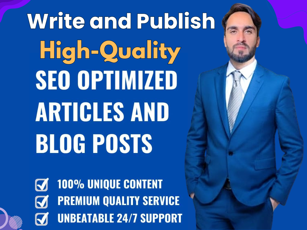 I can write and publish attractive High-Quality artic...