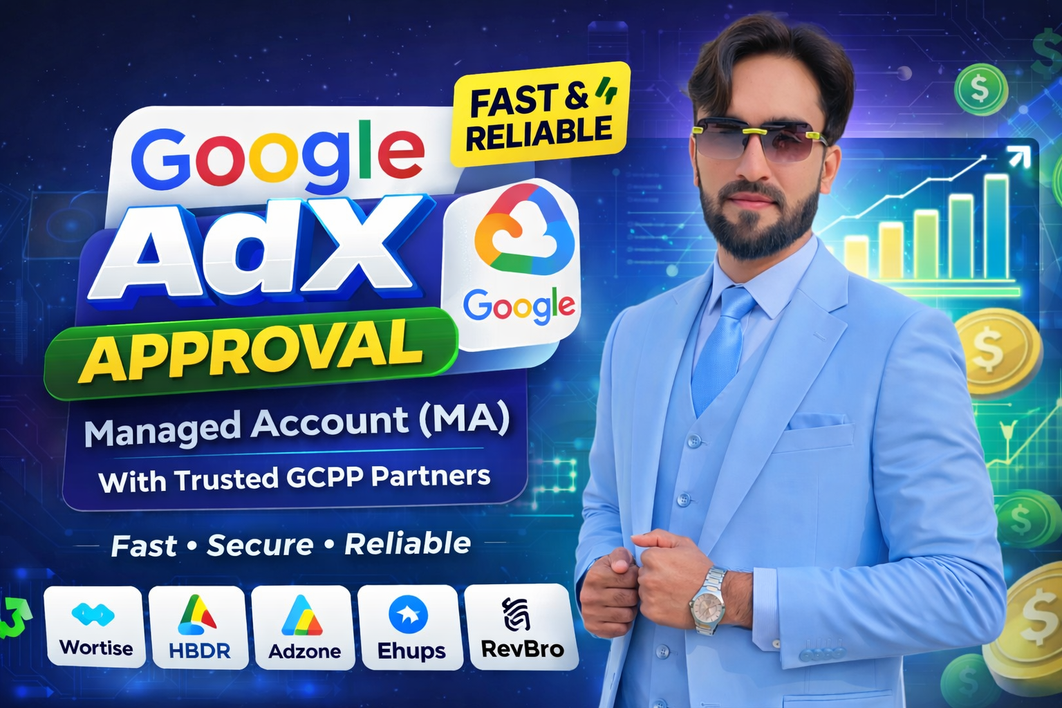 provide google adx ma approval from gcpp instantly wi...