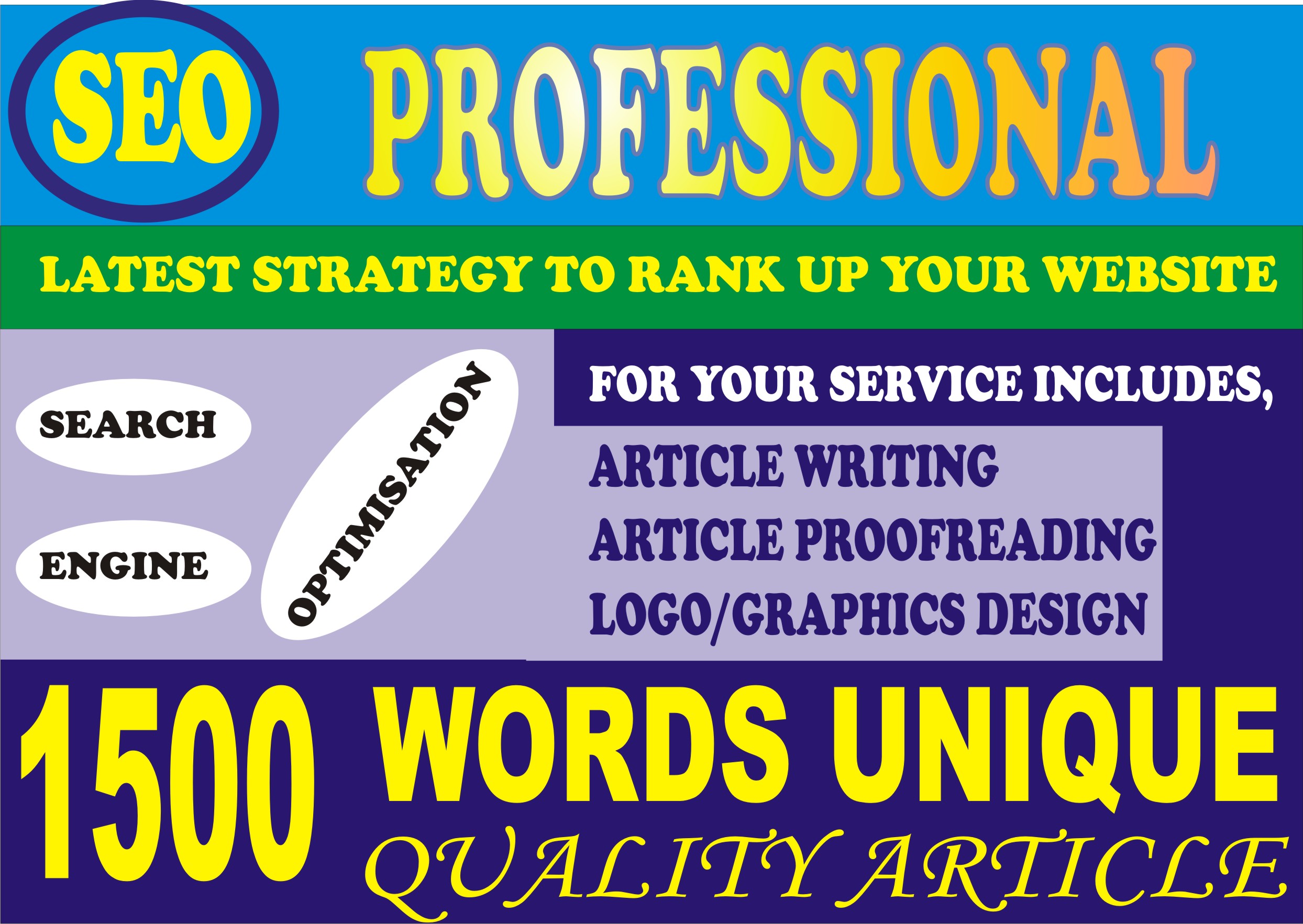 I will write 1500 words article for your blog
